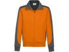 Sweatjacke Contr. Perf. 5XL orange/anth. - 50% Baumwolle, 50% Polyester, 300 g/m²