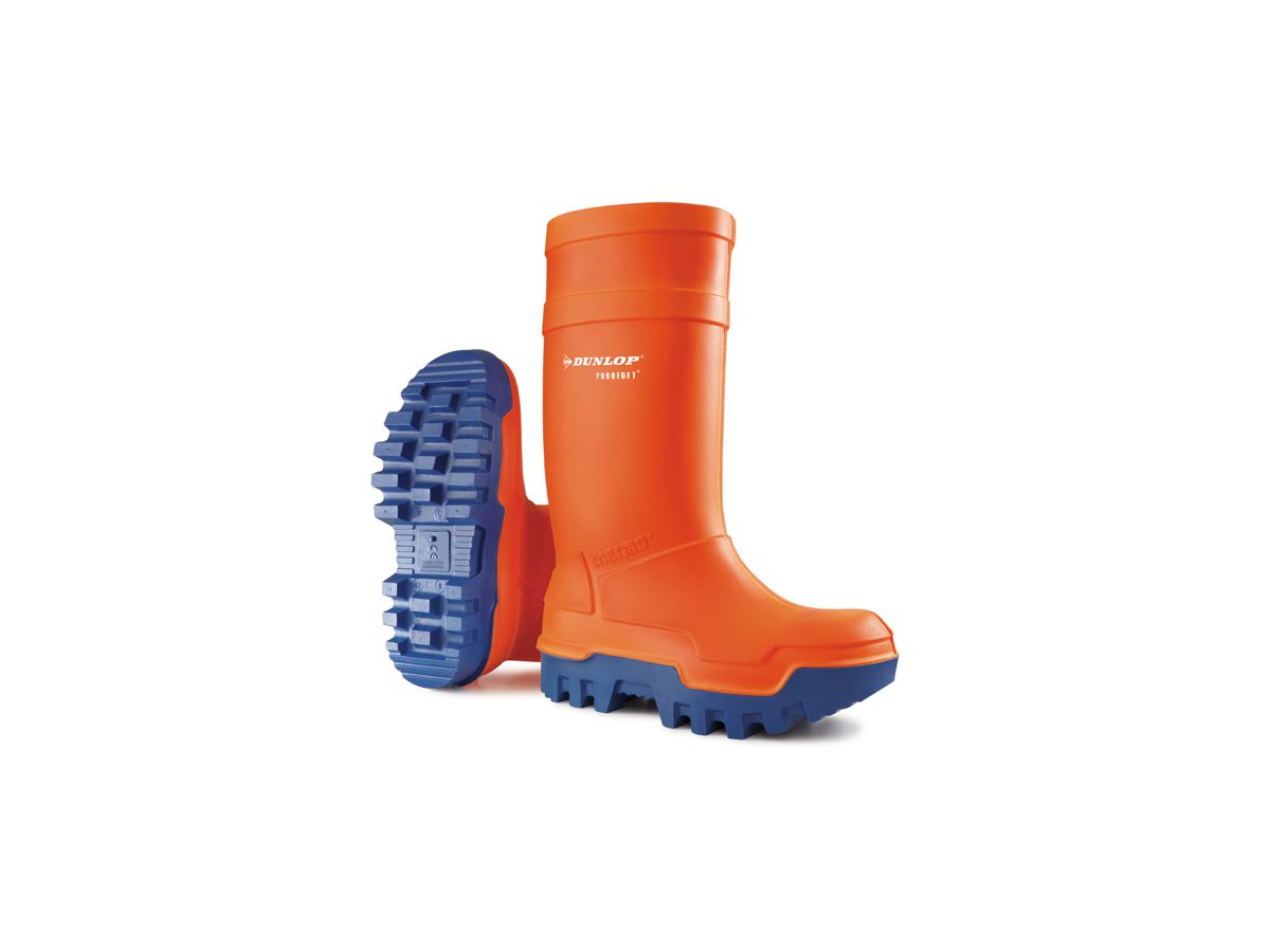 Purofort Thermo-Plus, orange, Gr. 43 - Winterstiefel mit Stahlkappe S5