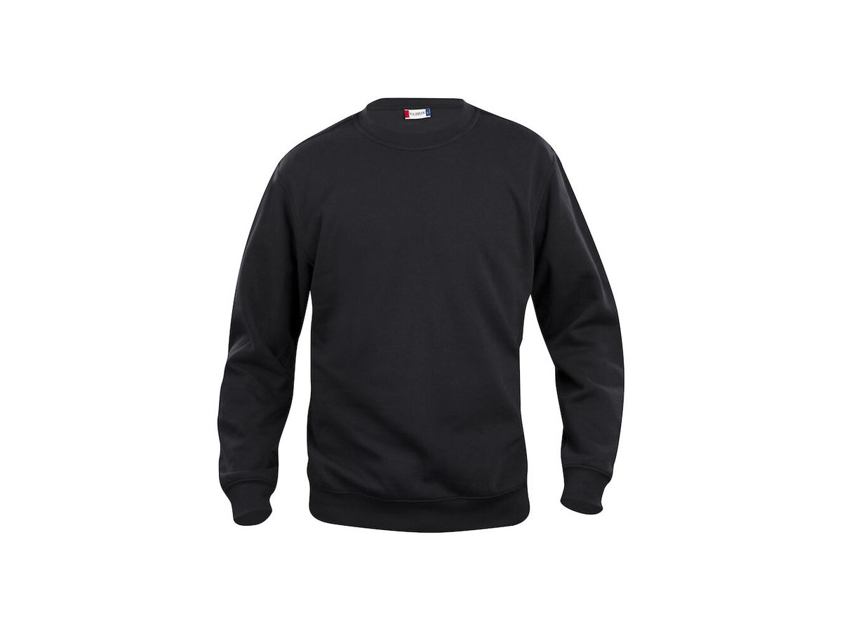 CLIQUE Basic Roundneck Sweatshirt Gr.S - schwarz, 65% PES / 35% CO, 280 g/m²