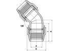 Plasson Winkel 45° - Typ 7060