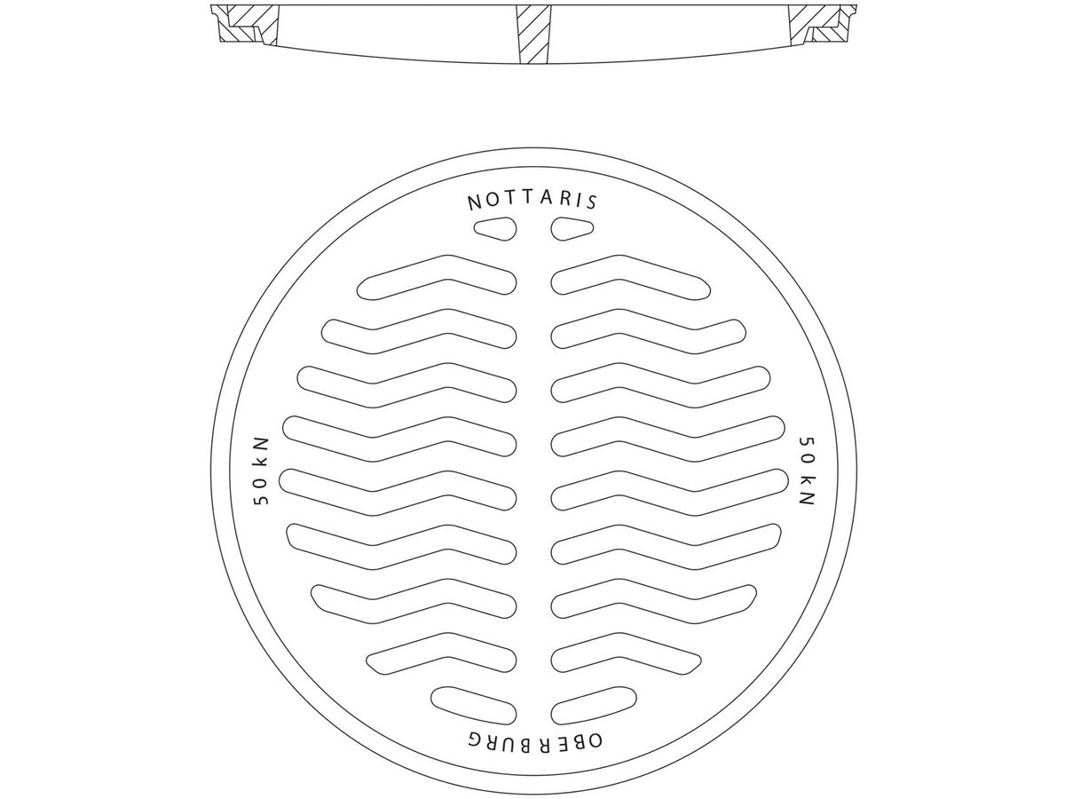 Strassenrost geschlitzt Fig. 162-60-00 - (55), 5 to.