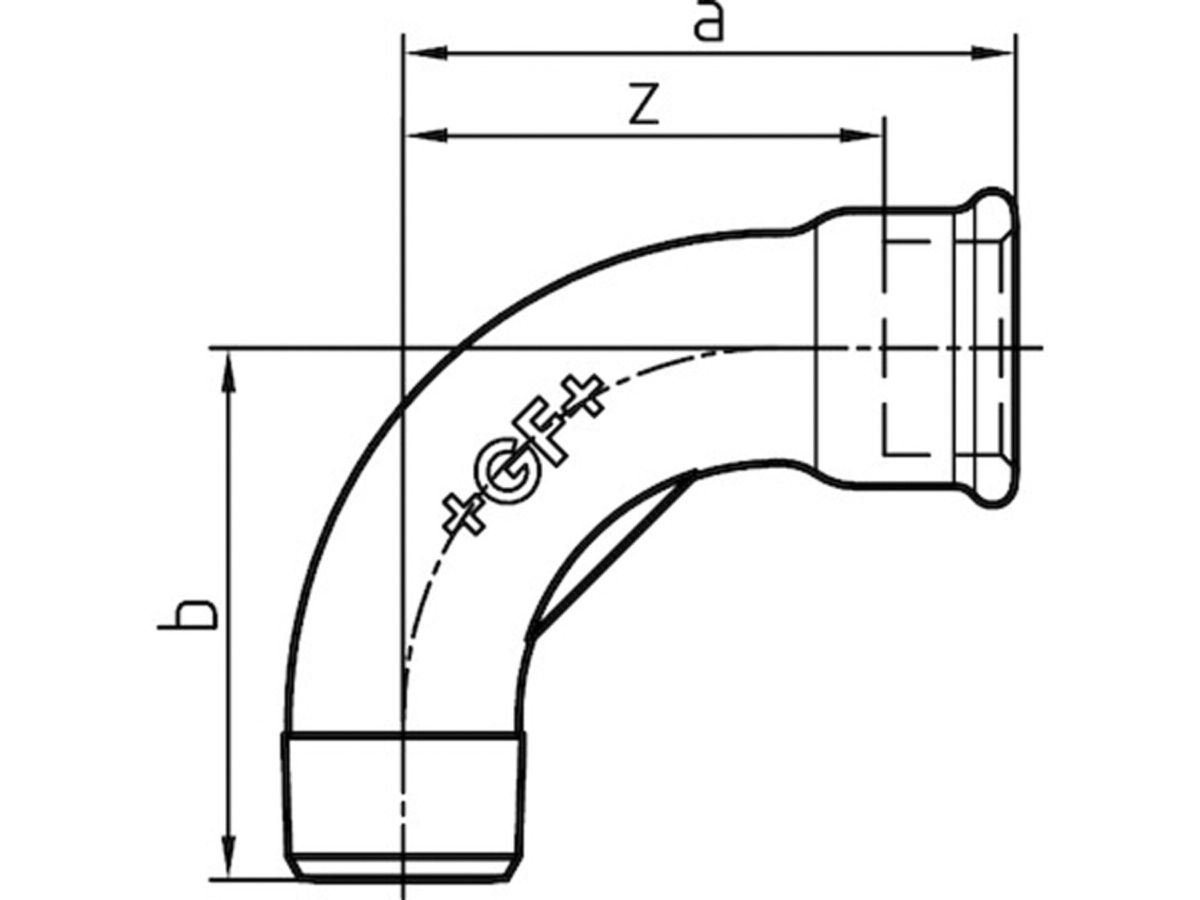Bogen +GF+   1 schwarz - Lang