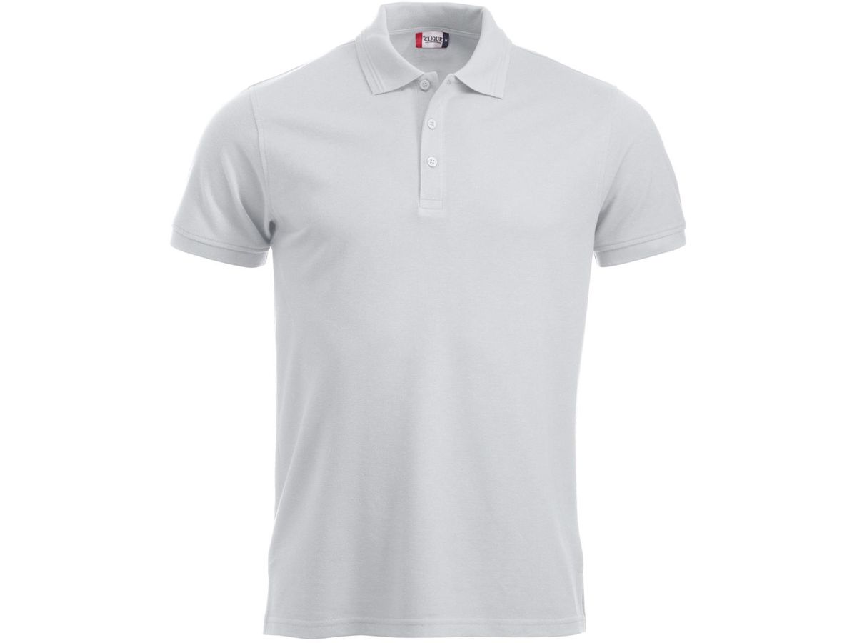 CLIQUE MANHATTAN Poloshirt Gr. 2XL - weiss, 65% PES / 35% CO, 200 g/m2