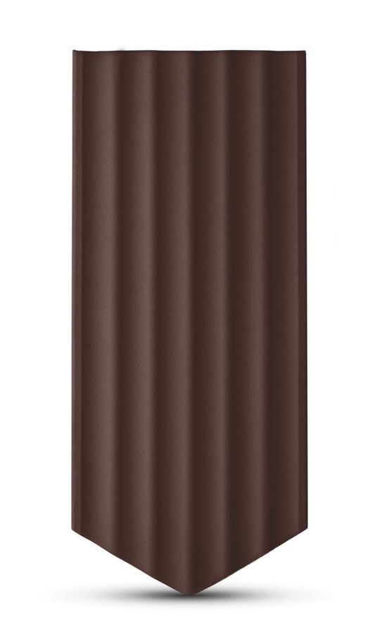 Biberschwanz Standard spitz dunkelbraun - gewellt