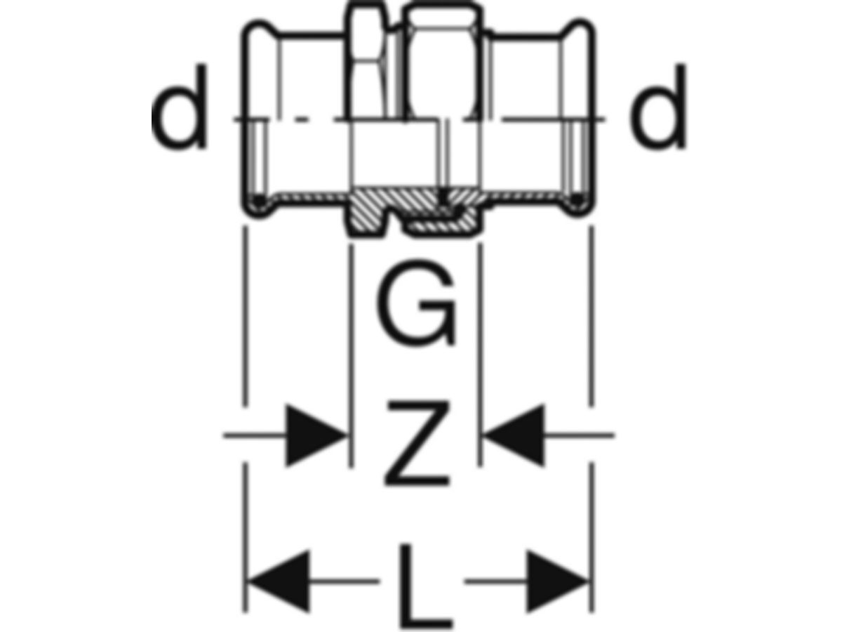 MPF-Verschraubung C-Stahl 28 - Nr. 25323