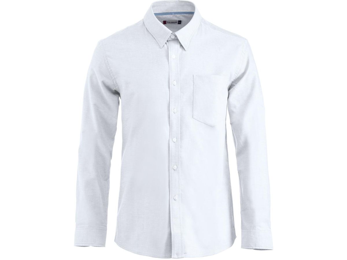 CLIQUE NEW OXFORD Langarm Hemd Gr. M - weiss, 100% Baumwolle, 130 g/m2