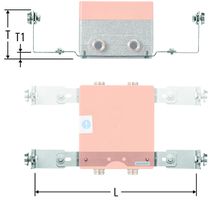 Montageschiene zu Armaturen/Verteilerbox - Doppelausführung, für Optivis