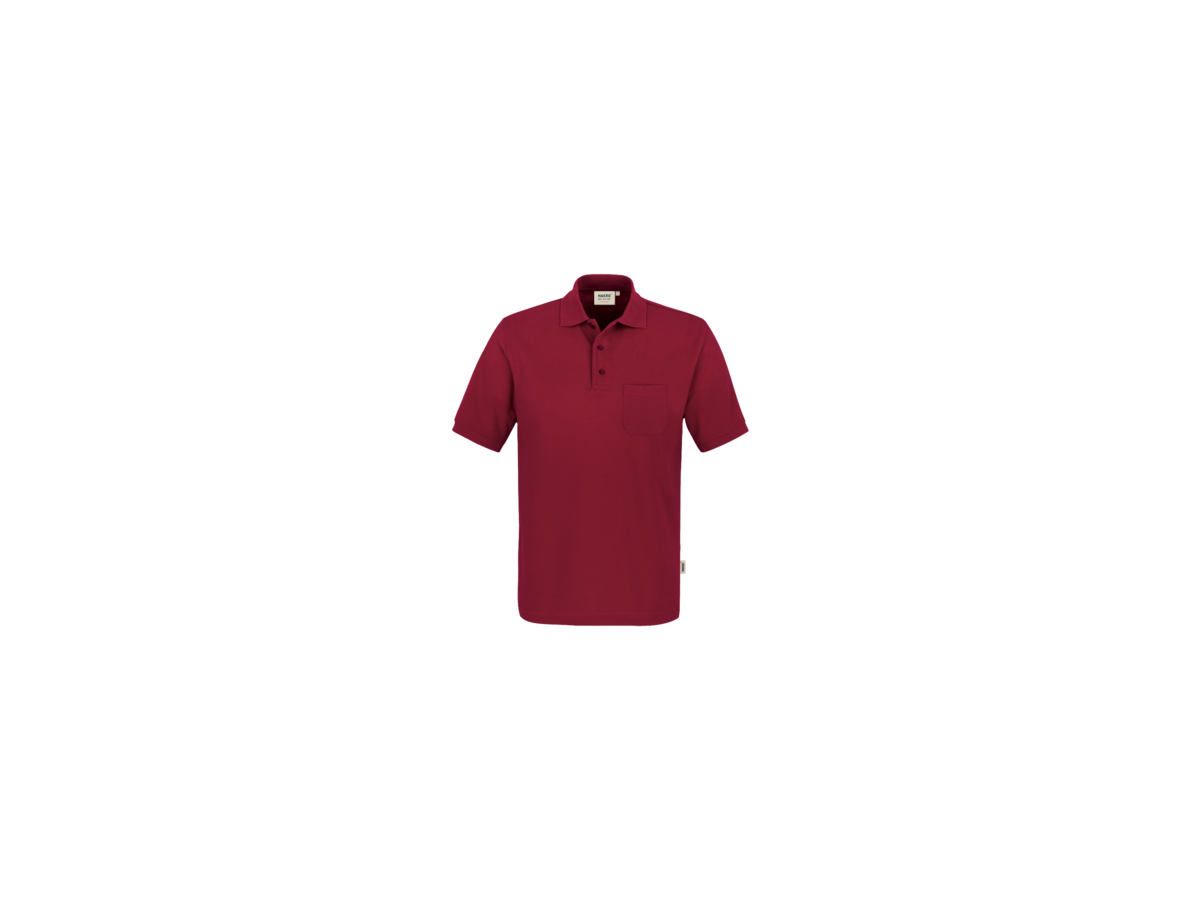 Pocket-Poloshirt Perf. Gr. 6XL, weinrot - 50% Baumwolle, 50% Polyester, 200 g/m²