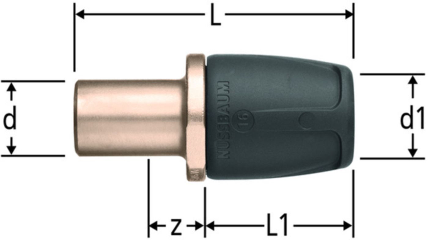 Optiflex prOfix Übergang - mit Optipress-Einsteckende