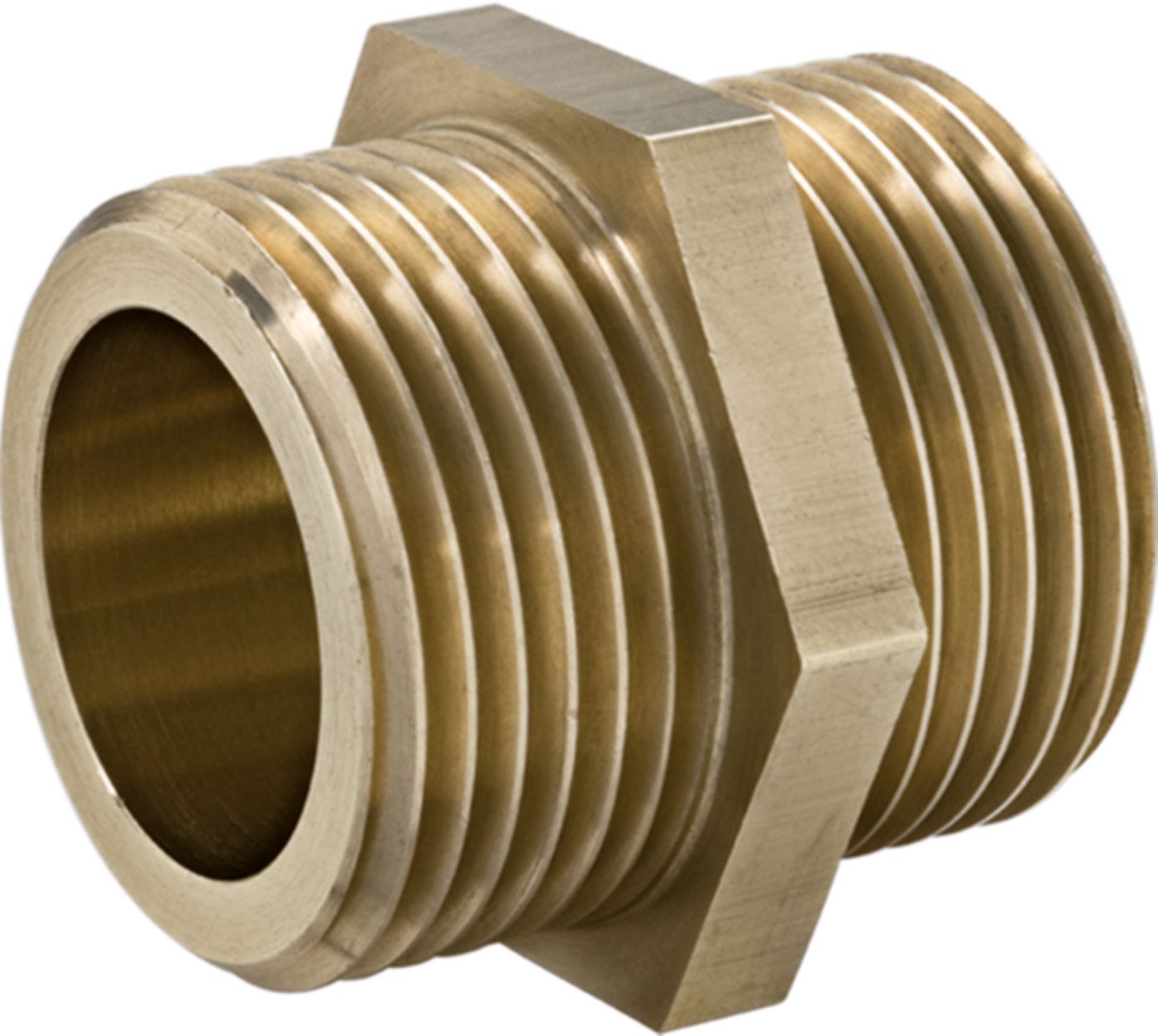 Doppelnippel flachdichtend - Messing