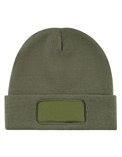 Strickmütze mit Patch, One Size - C1451, L-Merch, Beanies