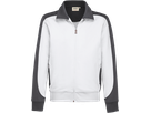 Sweatjacke Contr. Perf. 4XL weiss/anth. - 50% Baumwolle, 50% Polyester, 300 g/m²