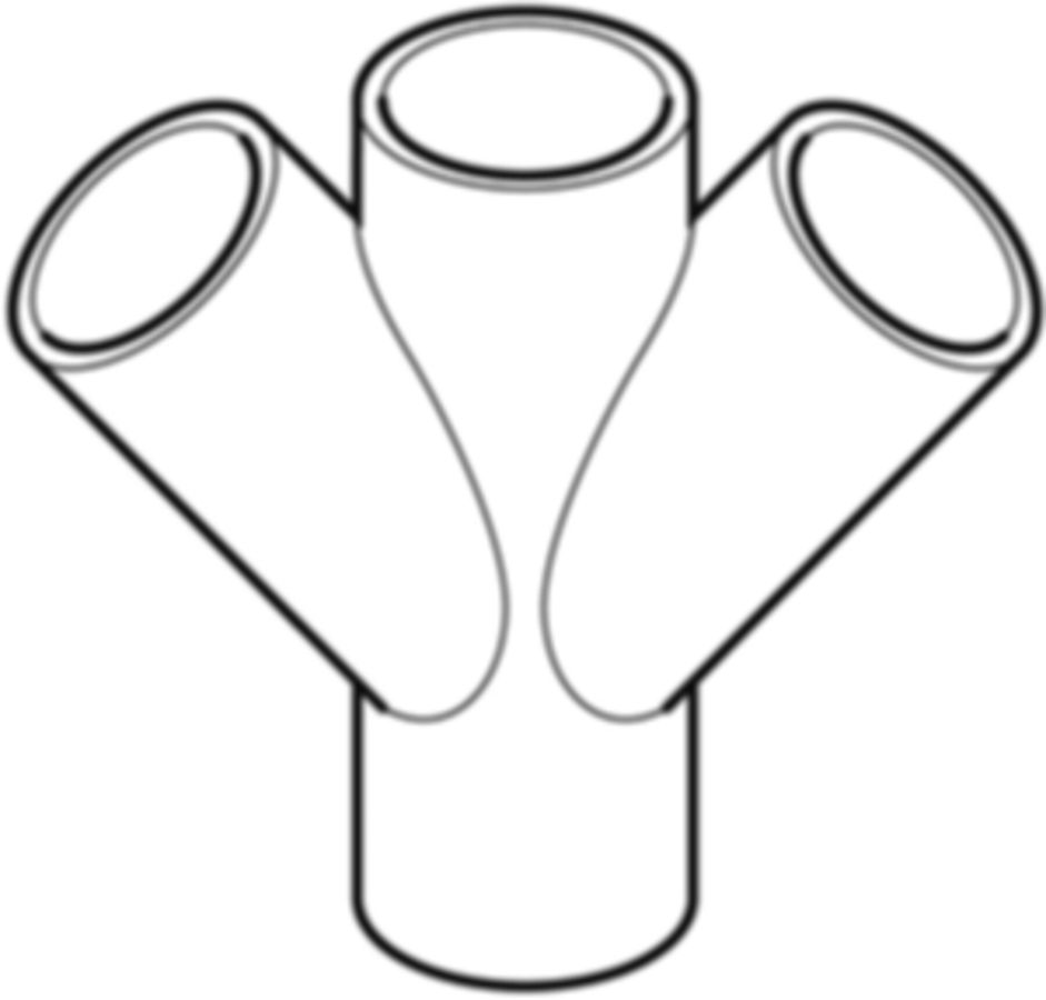 Geberit PE Doppel-Abzweig 45°