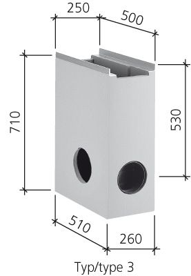 BIRCO SIR Liniensinkkasten T 3 - NW 150 / 1-teilig