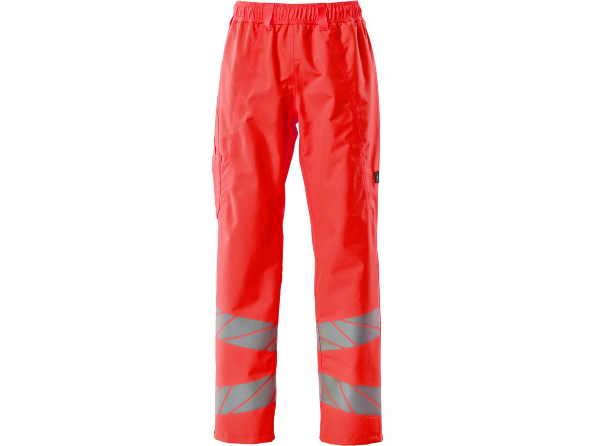 Überziehhose, Gr. 4XL - hi-vis rot, mit leichtem Futter