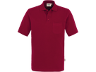 Pocket-Poloshirt Top Gr. M, weinrot - 100% Baumwolle