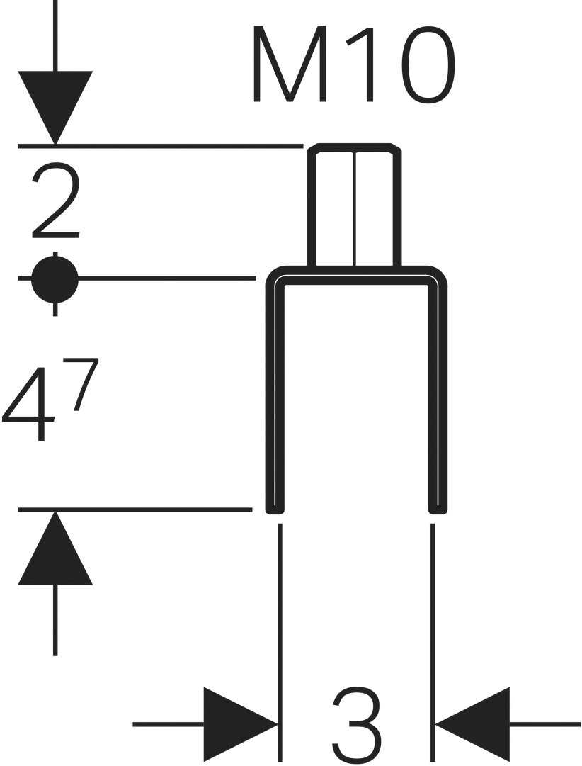 Geberit PluviaFix Aufhängeelement, M10 - Stahl verzinkt