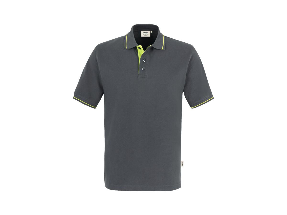 Poloshirt Casual grau-mel./schwarz Gr. L - 60 % Polyester, 40 % Baumwolle 200 g /m²