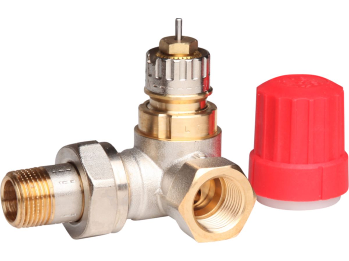 Danfoss Heizkörperventil RA-N, Winkeleck - Mit Voreinstellung, Ventilmontage rechts
