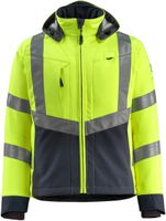 Soft-Shell Jacke Blackpool, Gr. 2XL - hi-vis gelb/schwarzblau, 100% PES
