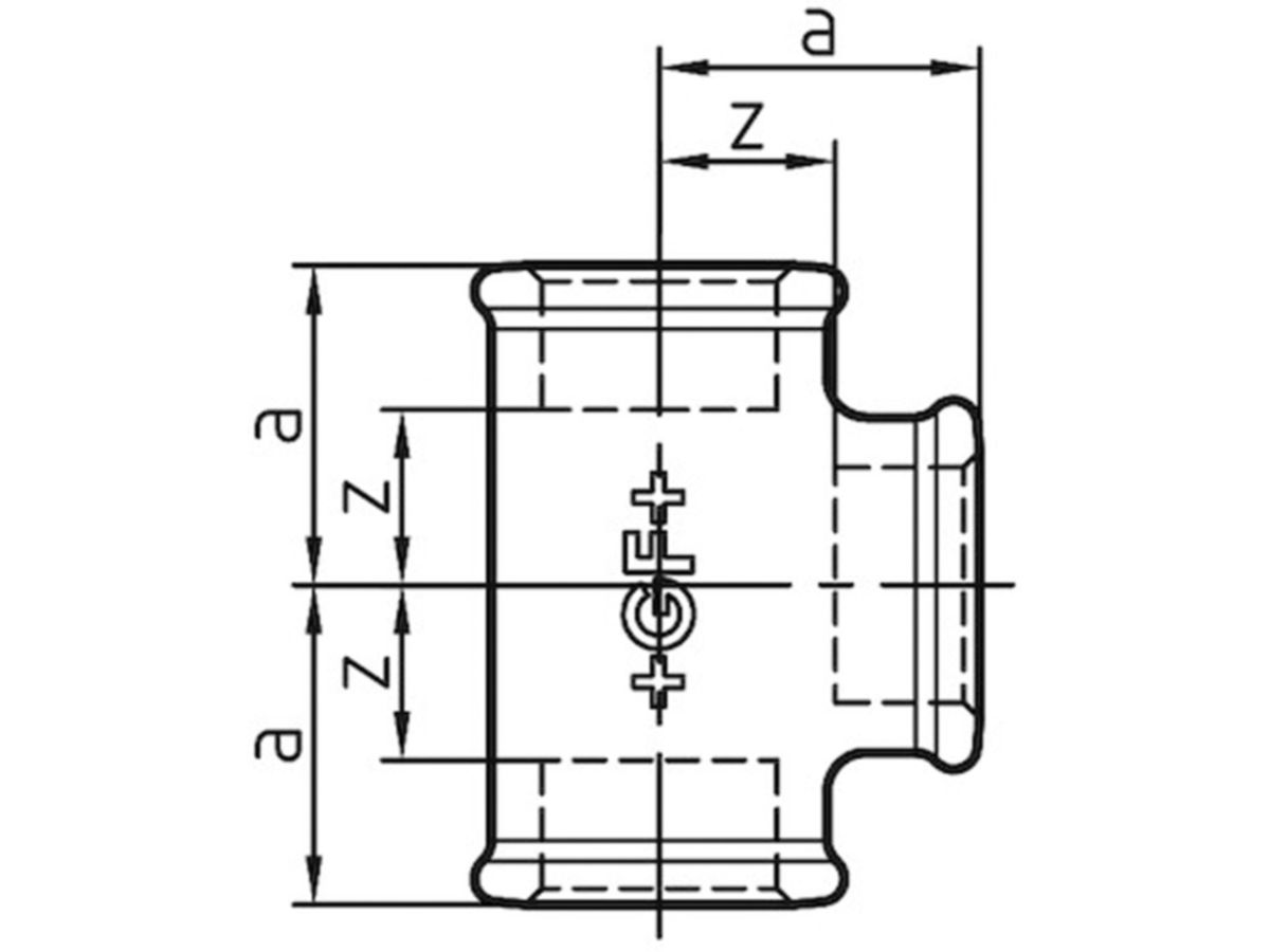 T +GF+ schw. 130  1/2-1/4-1/2"
