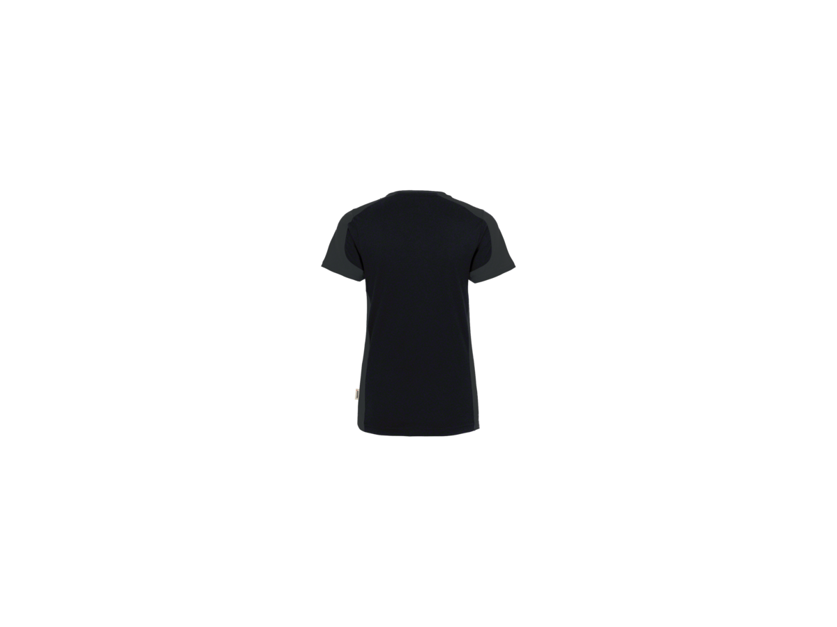 Damen-V-Shirt Co. Perf. M schwarz/anth. - 50% Baumwolle, 50% Polyester, 160 g/m²