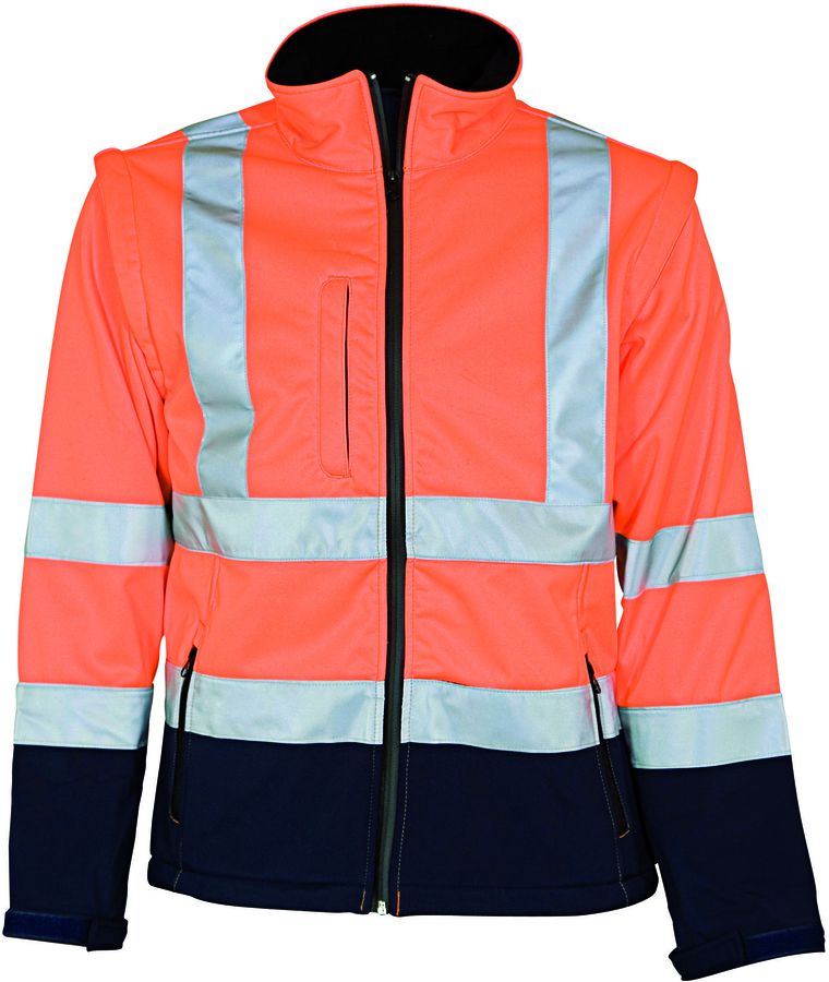 ELKA Softshell Jacke - abzippbare Ärmel, Twill mit fleece