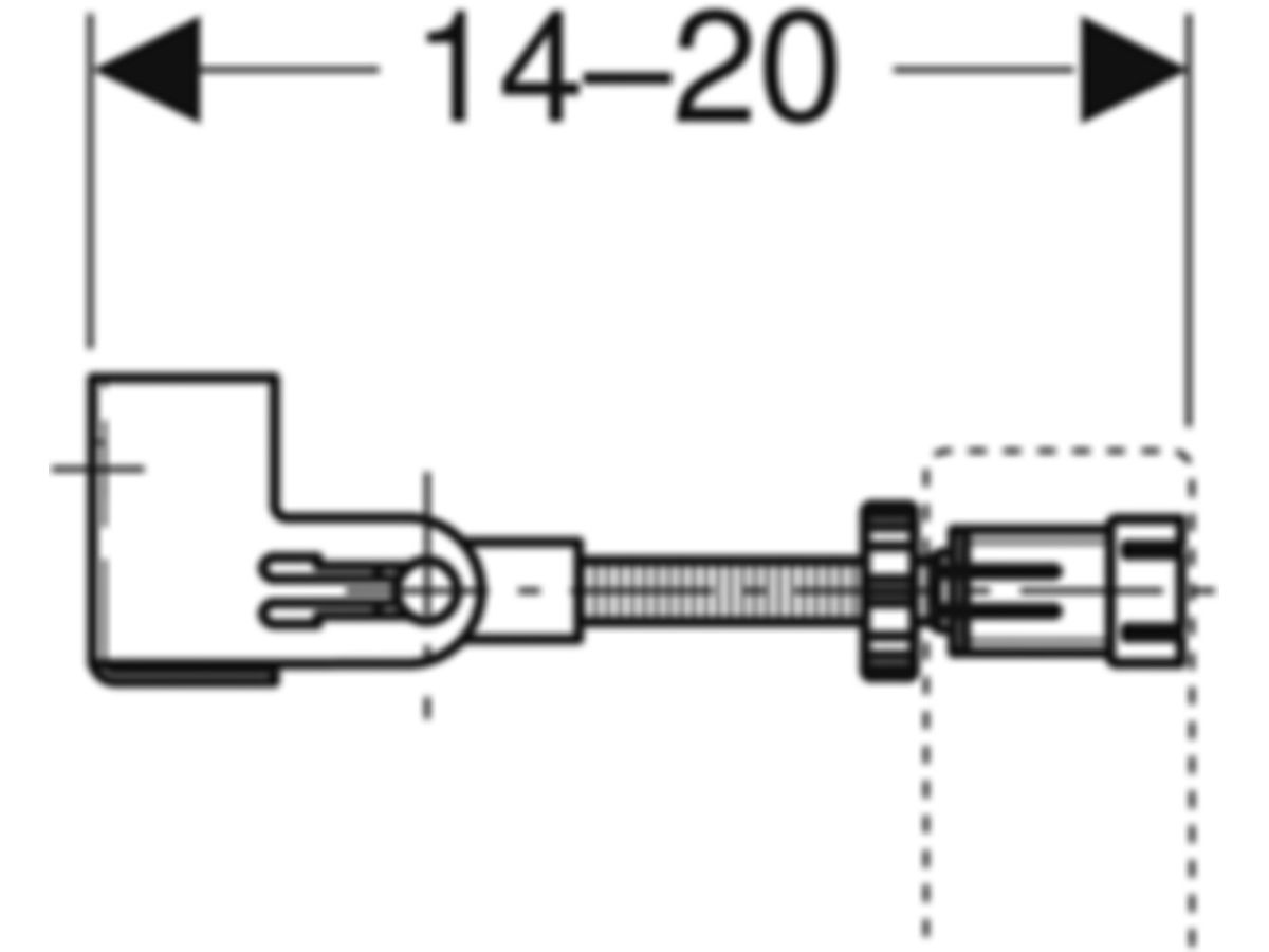 Geberit Duofix-Bausatz für - Rückwand-Eckbefestigung