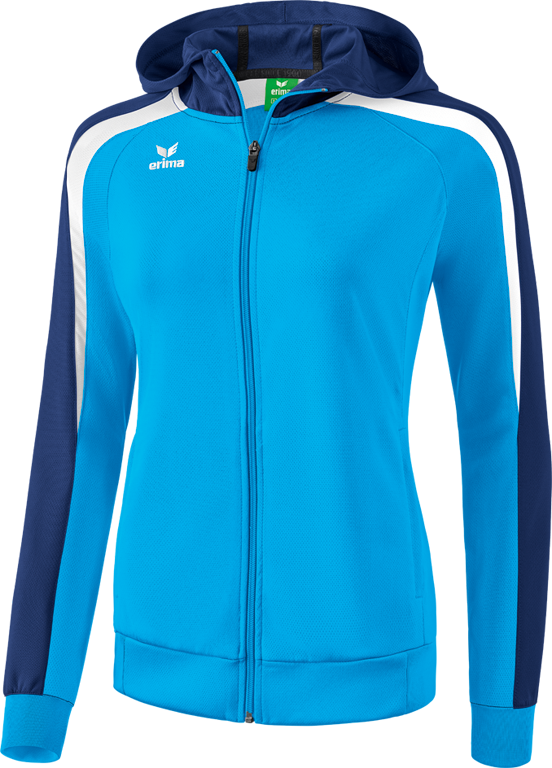 Liga 2.0 Trainingsjacke + Kapuze Gr. 38 - curacao/new navy/weiss, 100% PES