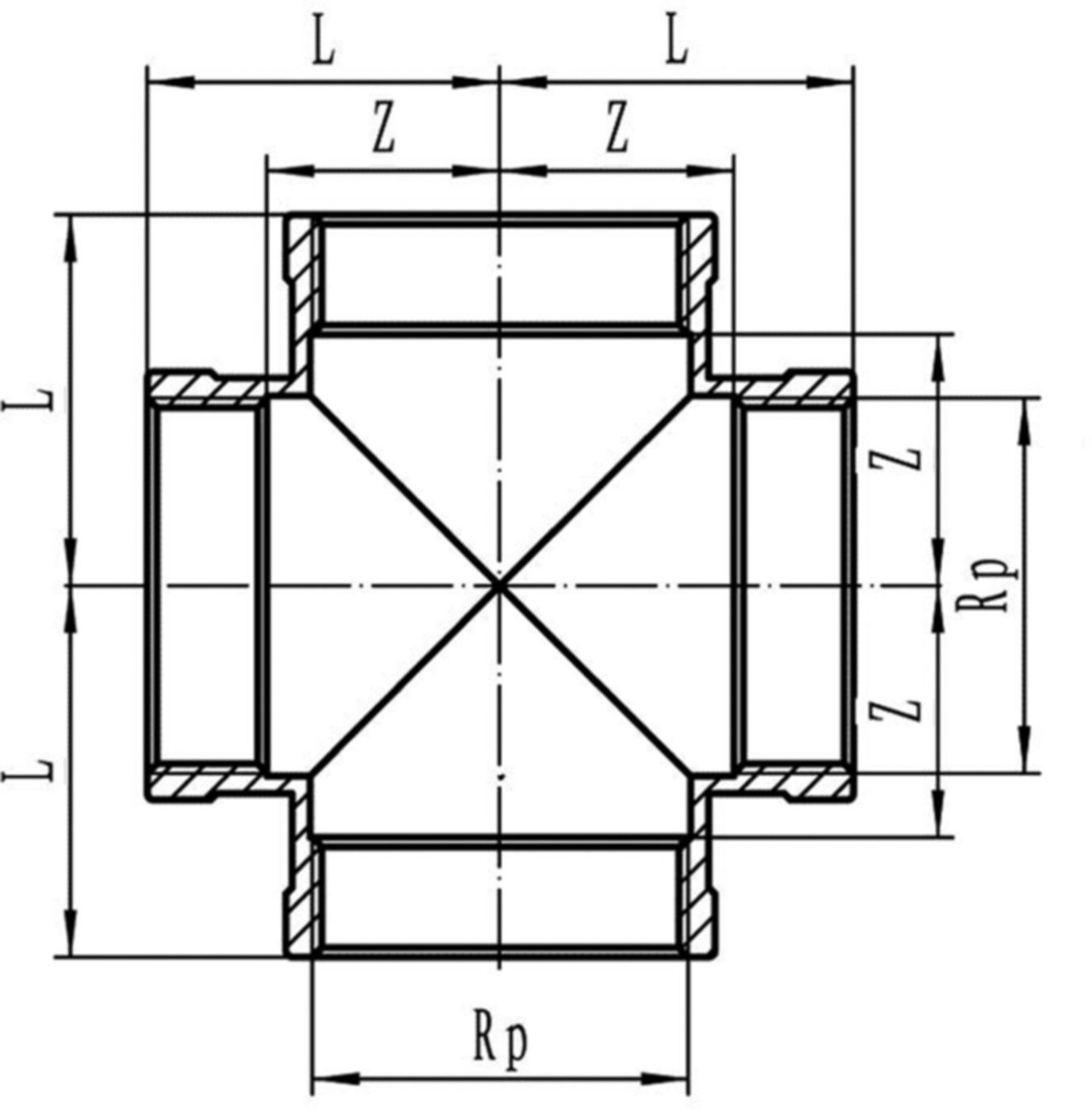 Kreuz IG Nr. 180 rostfrei