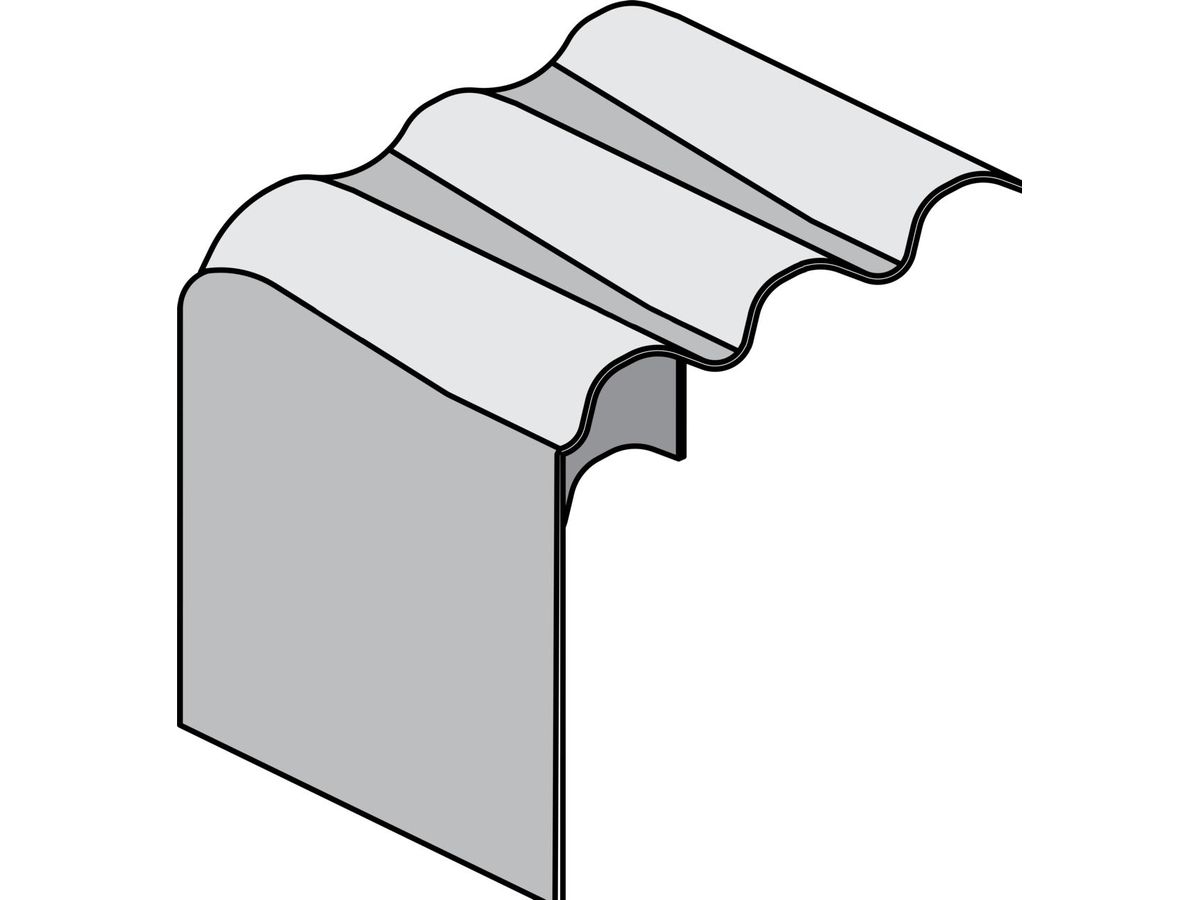 Welleternit Wellwinkel-Abschluss 90° - Typ OA 24 0, Crystal N6326