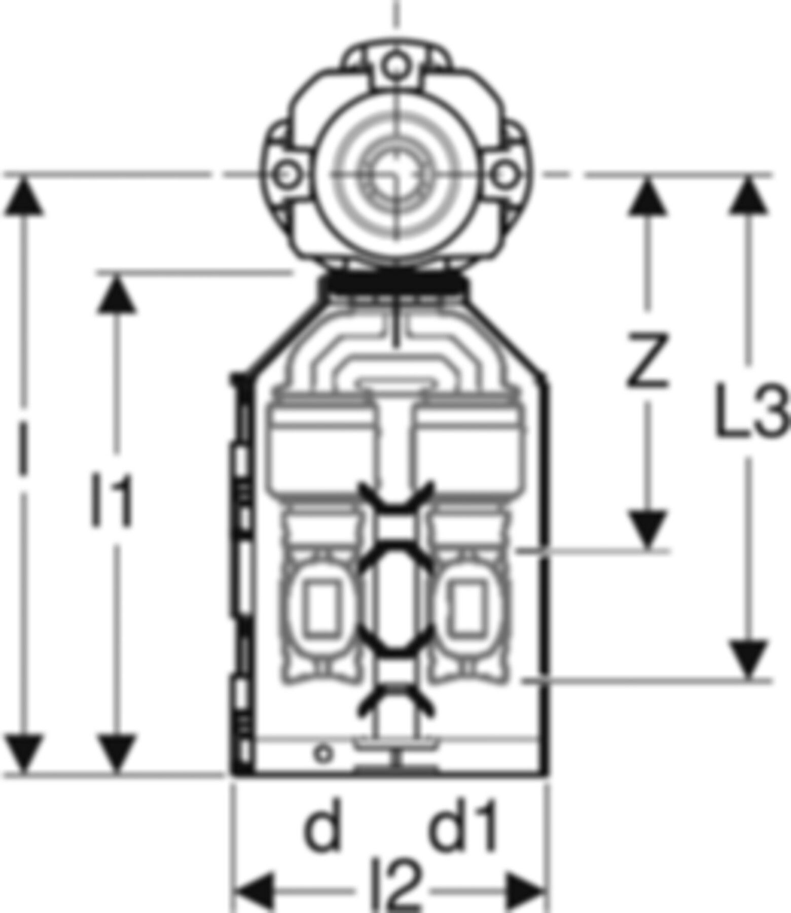 Doppelanschlussdosen 90° mit MasterFix - GEBERIT FlowFit