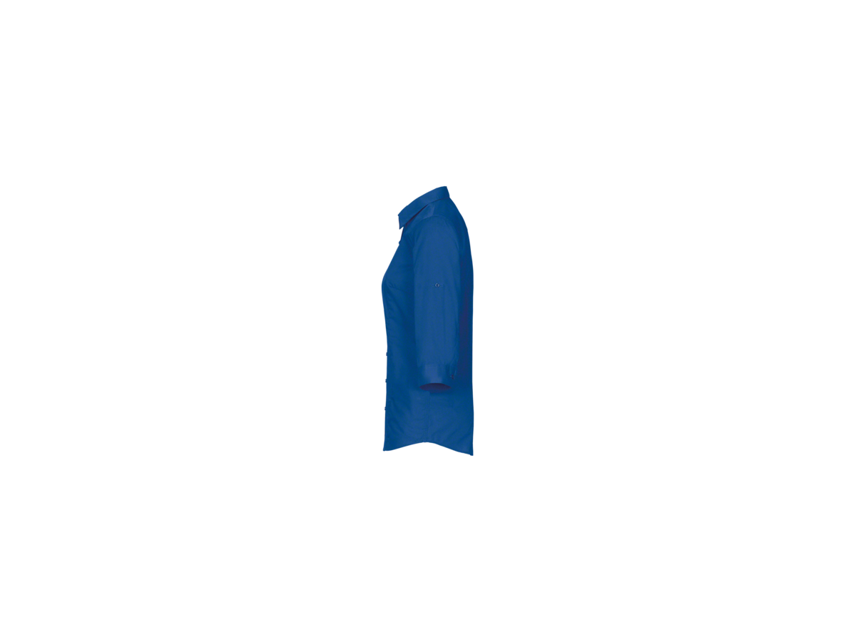 Bluse Vario-¾-Arm Perf. 4XL royalblau - 50% Baumwolle, 50% Polyester, 120 g/m²