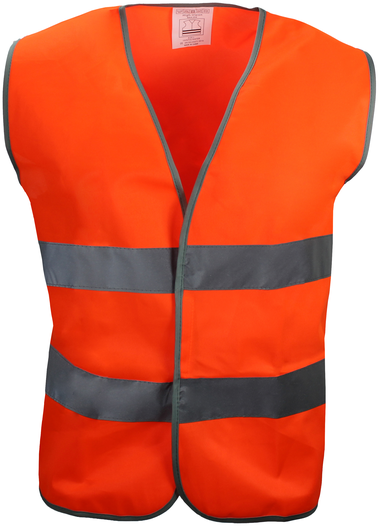 Car Vest Warnweste leuchtorange - EN20471 Kl. II, mit zwei Reflexstreifen