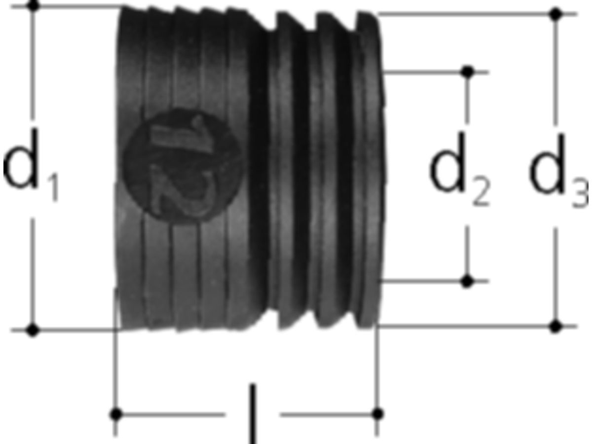 Reduktionsmuffe für Schutzrohr Sanipex
