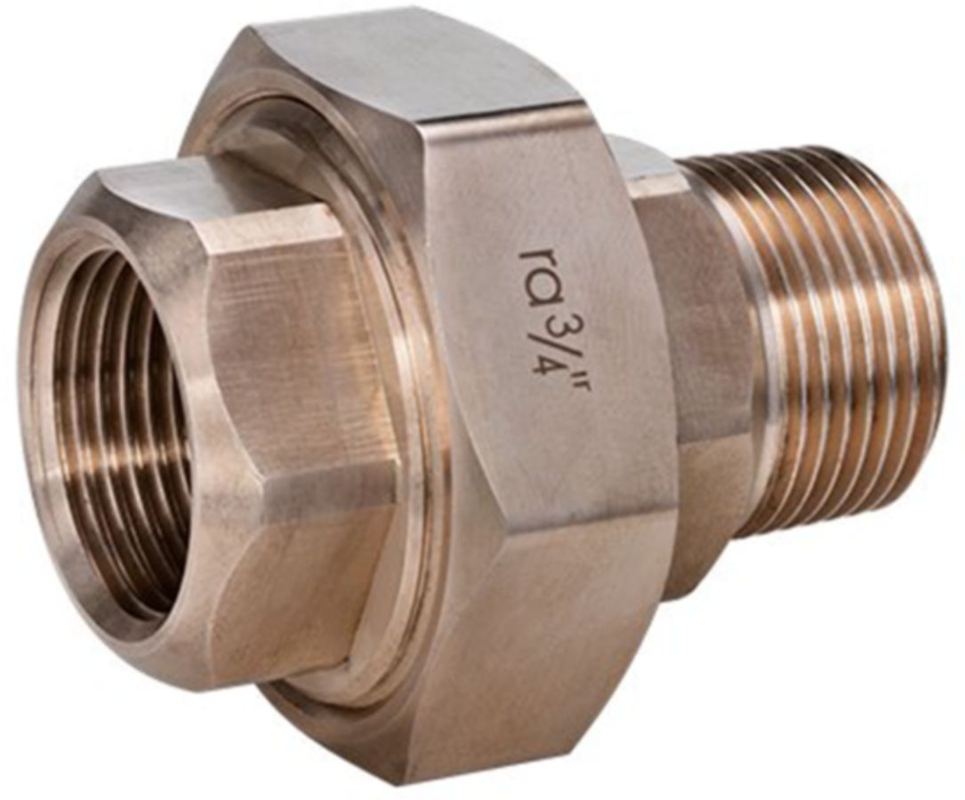 Rohrverschraubung Rotguss, flachdichtend - mit AG und IG