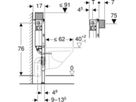 Geberit Duofix-Wand-WC-Element Omega - Typ 82, Betätigung von oben/vorne