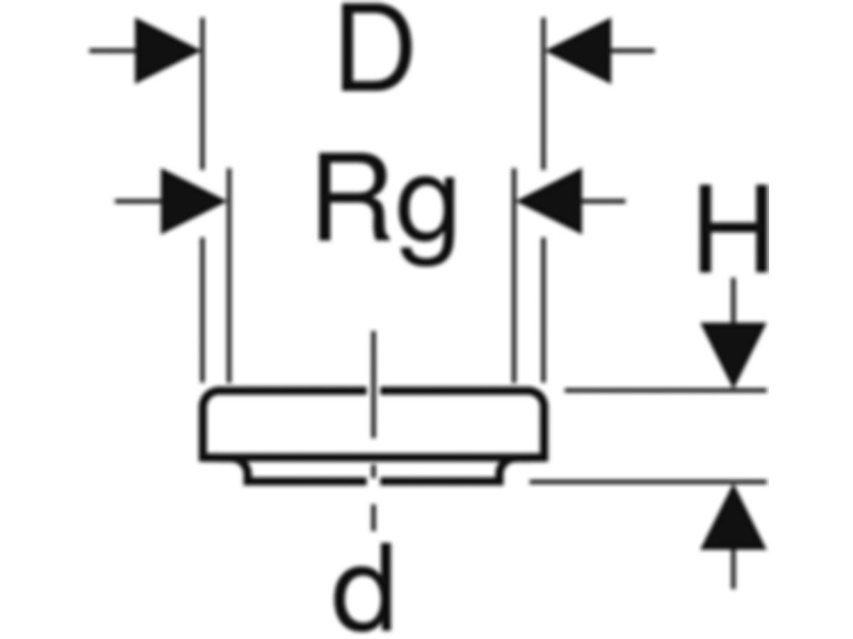 Geberit PE Stutzen mit Verschlusskappe - kurz