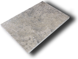 Travertin Platten silver 3 x 40 x 60 cm - gesägt / getrommelt