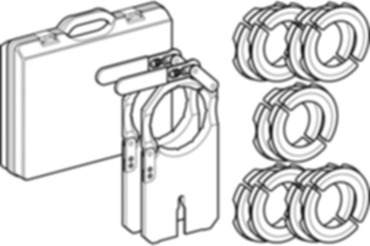 Einsatzbacken 50-90 und Aufspannplatten - 110 mm, mit Koffer