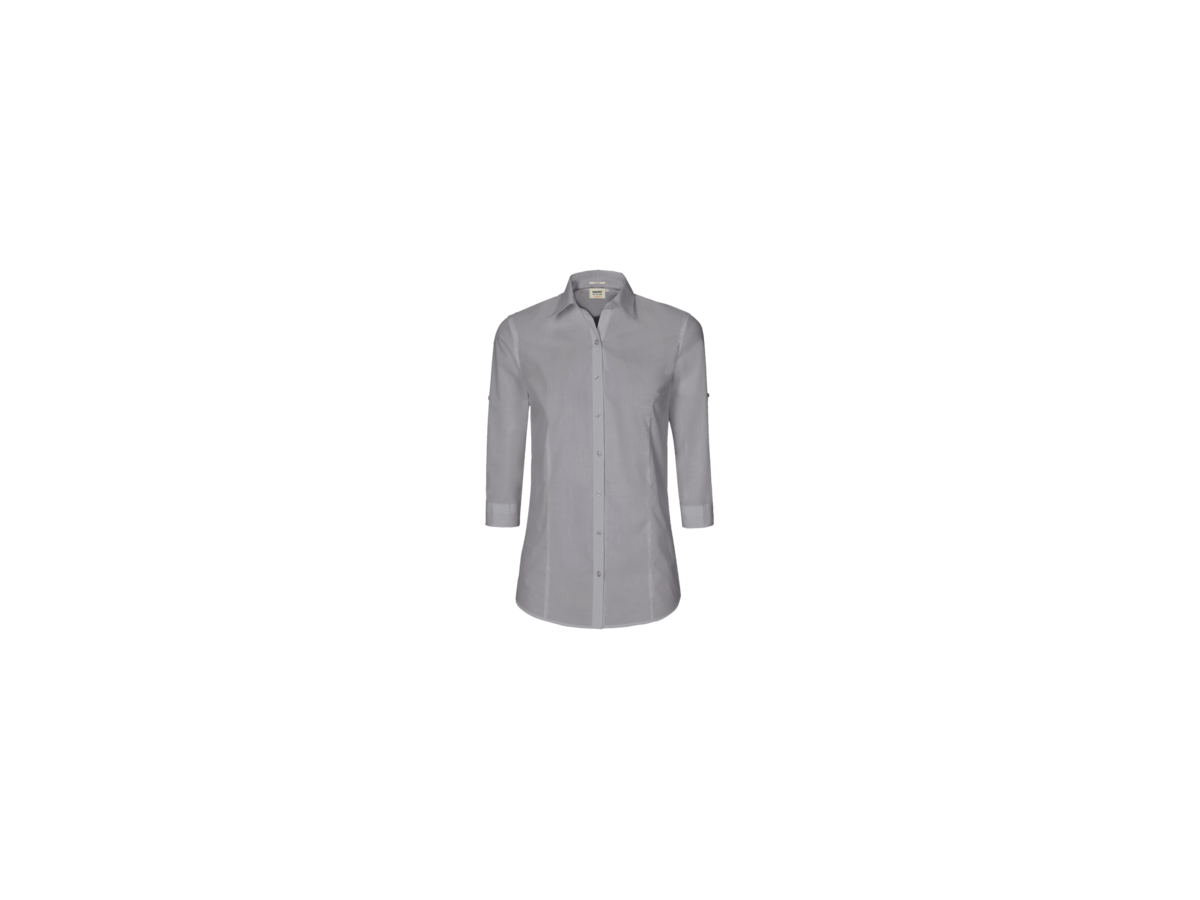 Bluse Vario-¾-Arm Perf. Gr. S, titan - 50% Baumwolle, 50% Polyester, 120 g/m²