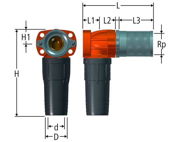 Optiflex-Flowpress-Dose - mit Abdichtungsverlängerung