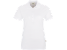 Damen-Poloshirt Stretch Gr. L, weiss - 94% Baumwolle, 6% Elasthan, 190 g/m²