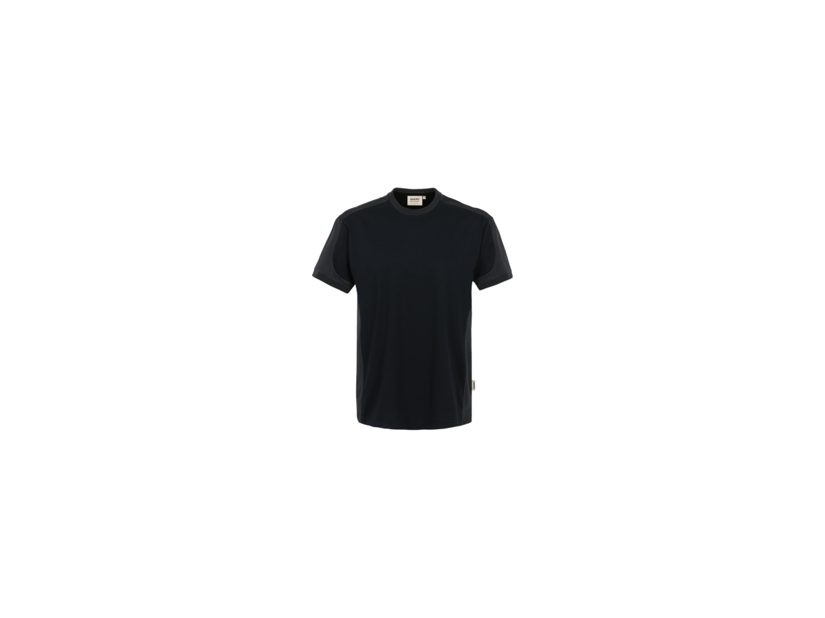T-Shirt Contrast Perf. 4XL schwarz/anth. - 50% Baumwolle, 50% Polyester, 160 g/m²