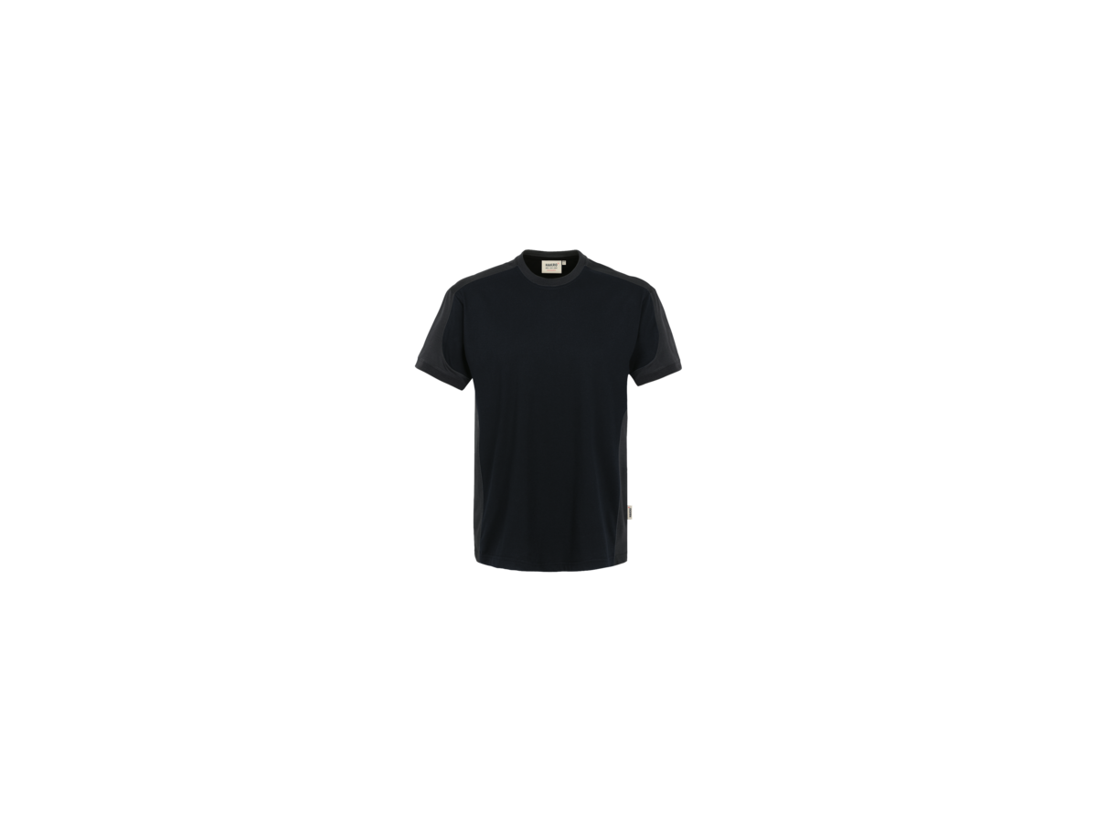 T-Shirt Contrast Perf. 2XL schwarz/anth. - 50% Baumwolle, 50% Polyester, 160 g/m²