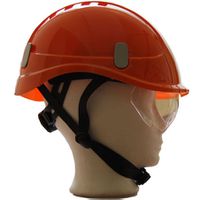 Schutzhelm Montana I ROTO KS / rot - mit Drehknopf, Schutzbrille, Kinnbänder