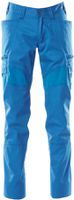 Hose mit Schenkeltaschen Gr. 90C56 - azurblau, Stretch-Einsätze