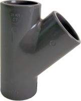 T 45° egal PVC-U metrisch