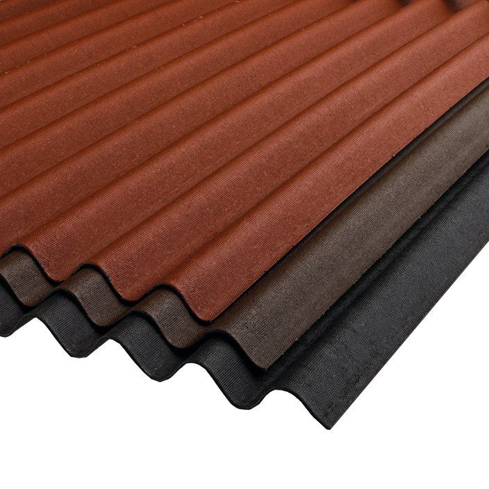 Bitumenwellplatte Onduline, braun - 200 x 85.5 cm, Profil 95/37