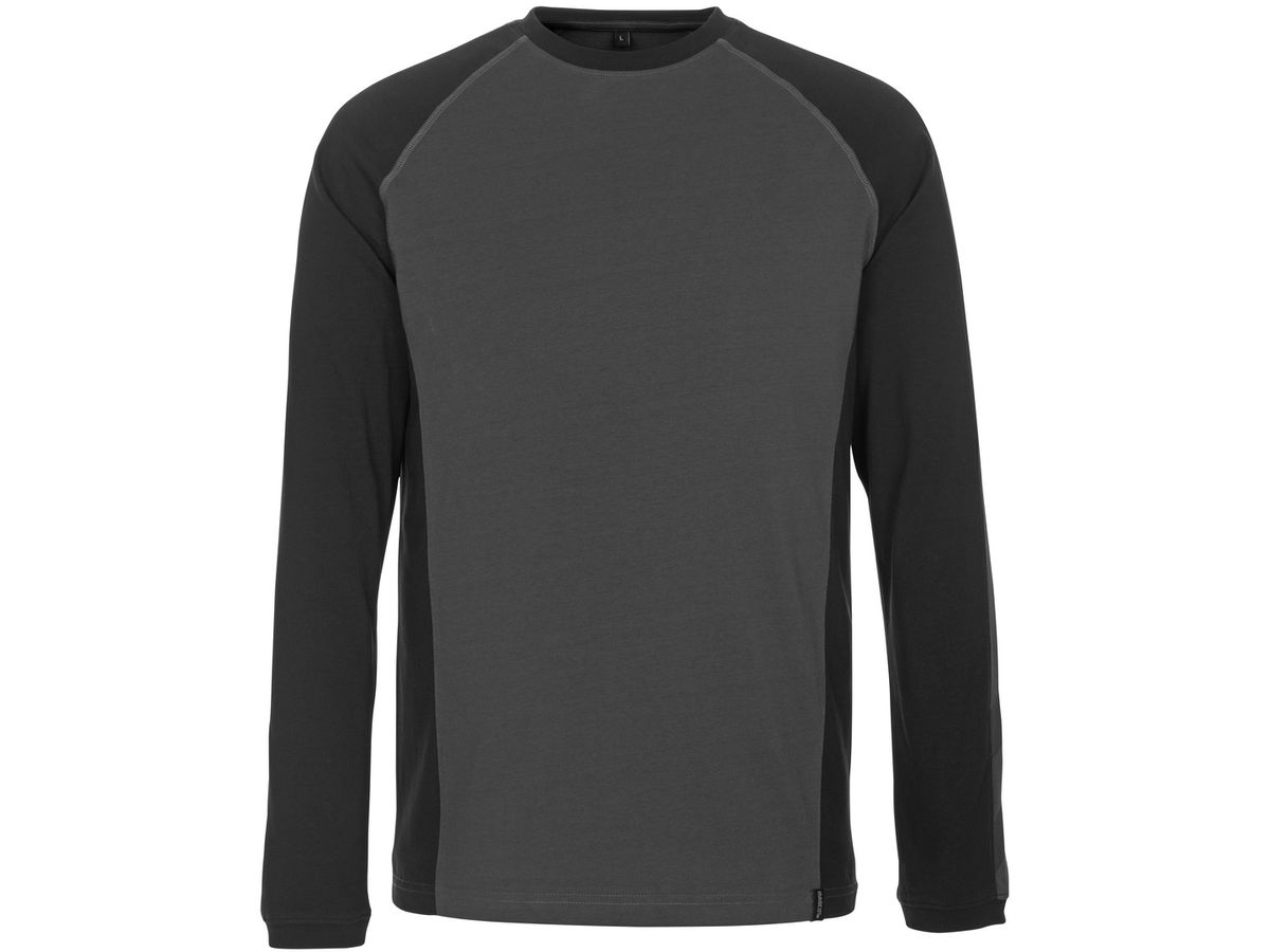 Bielefeld T-Shirt langarm Gr. 4XL - dunkelanth./schw. 60% CO/40% PES 195g/m2
